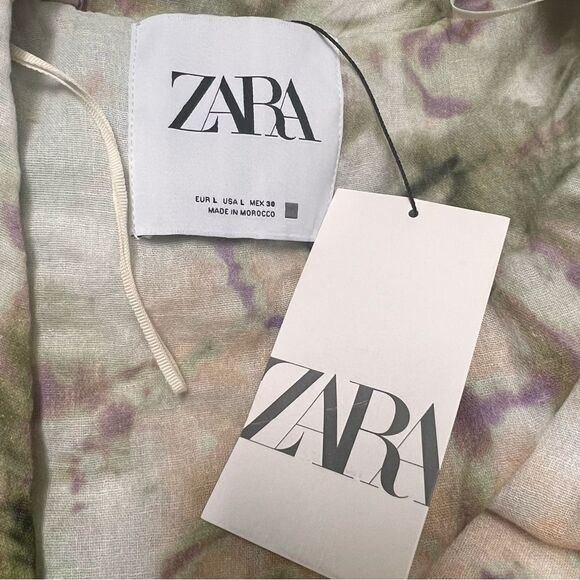 Zara Tie Dye Print Cropped Vest Large Multicolor NEW - Picture 7 of 8